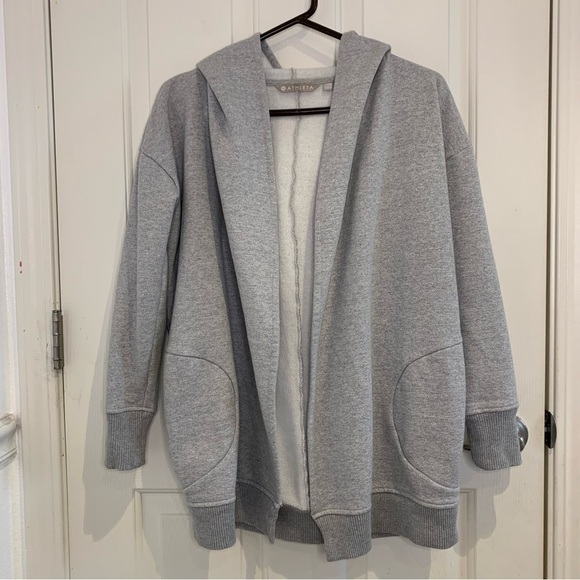 Athleta Prajna open front hoodie/sweater gray XXS - Picture 1 of 11
